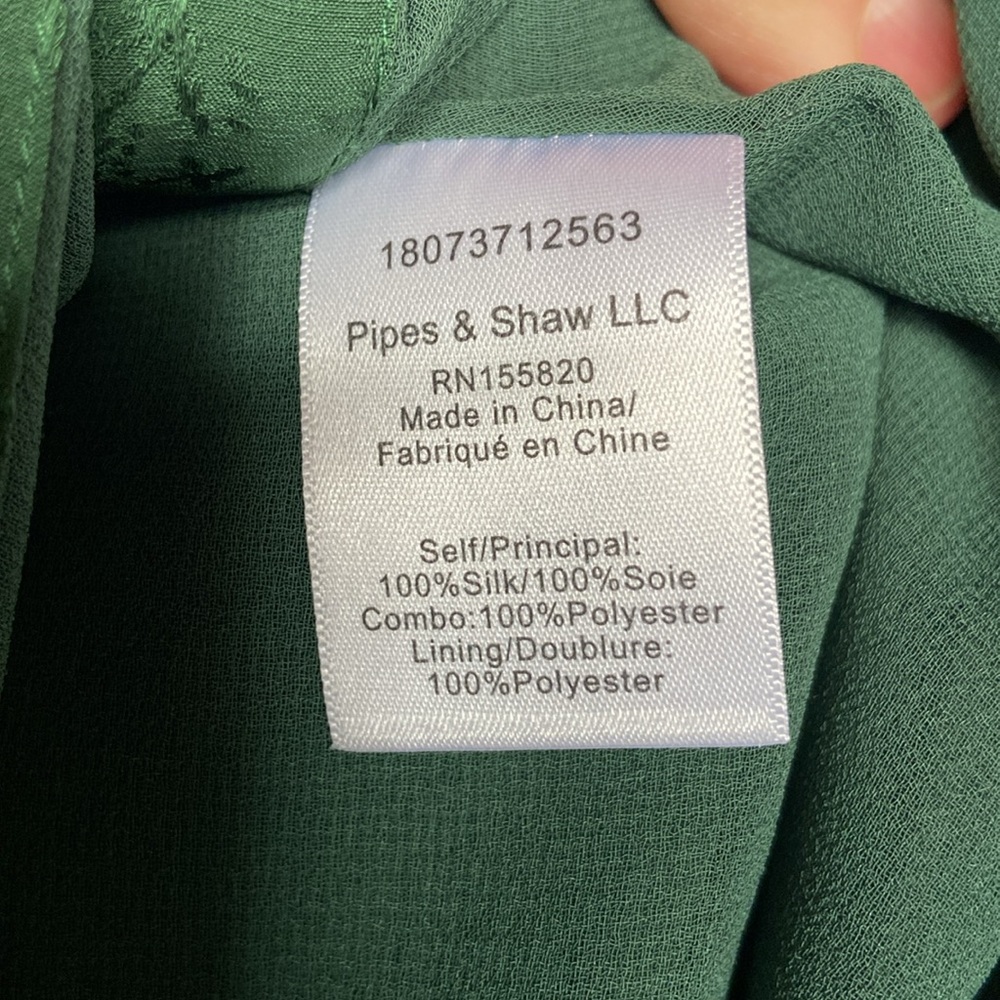 Veronica Beard Spur Western Silk Dress in Green, Size 10 - Picture 4 of 10